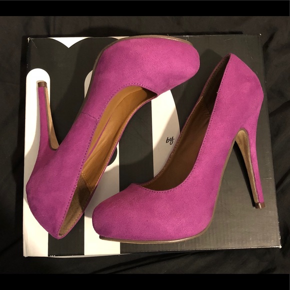 *NWT* Michael Antonio purple suede pumps-Size 5.5/6 - Picture 5 of 8